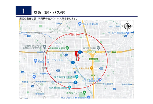 新家西町周辺環境の交通に関する資料